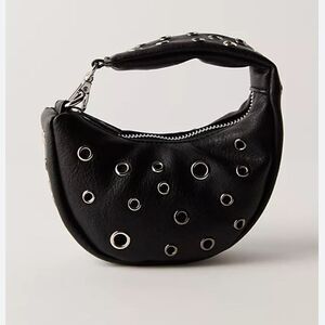Free people Black Cresant Shape Carryall Bag Charm.NWT